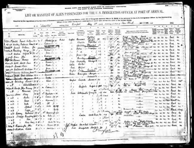 Majestic passenger list