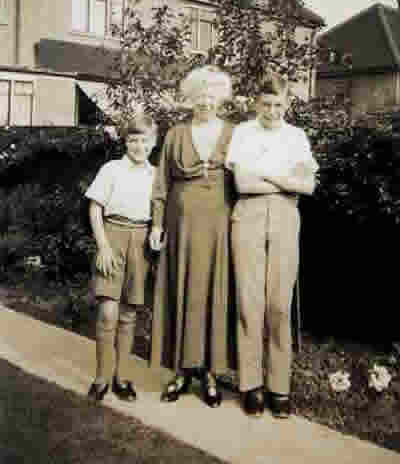 Florence Hall with her two nephews