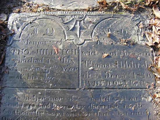 Thomas Hilditch monumental inscription