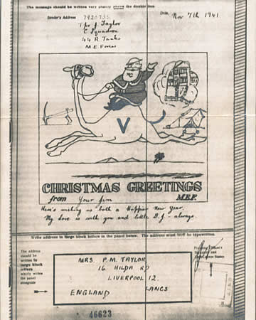 Christmas Airgraph from 1941